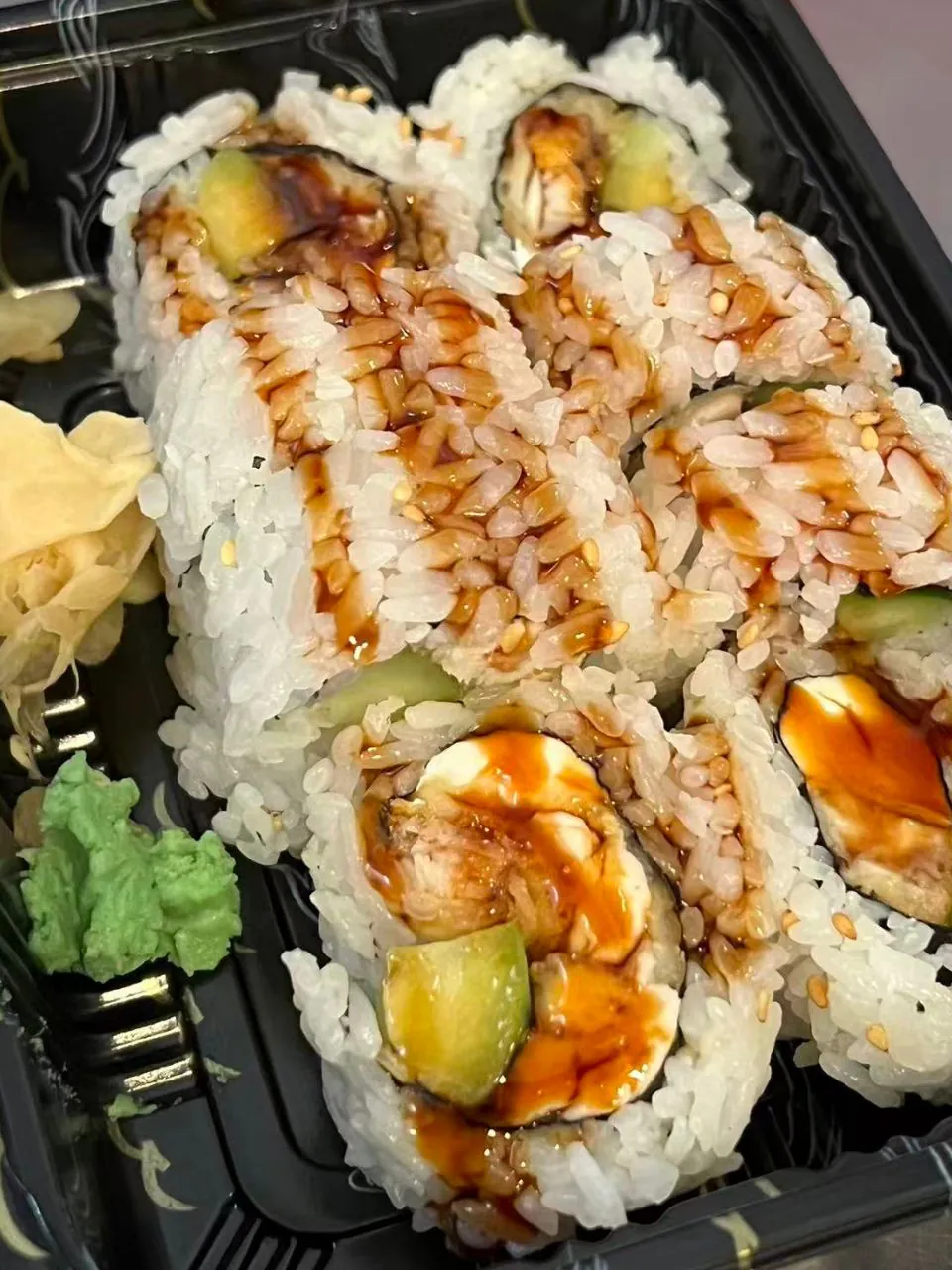 Sushi roll with eel, avocado and eel sauce at Wei Sushi&Ramen, a Japanese Restaurant in Cobleskill