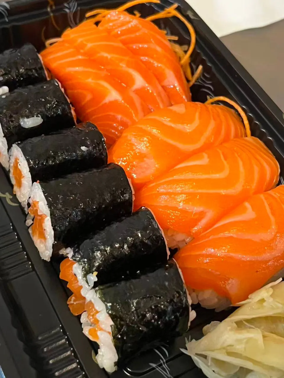 Salmon sashimi with salmon roll at Wei Sushi&Ramen, a Japanese Restaurant in Cobleskill